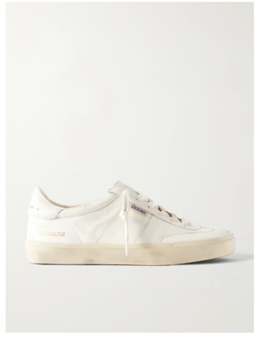 Golden Goose Soul-Star logo-print distressed leather sneakers